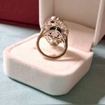 Artisan Crafted African Malachite Multi Gemstone Ring in Platinum over Copper 7 Green Photo 3