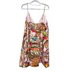 Farm Rio Women’s Into the Jungle Linen Blend Wrap Mini Dress Tropical XL New Photo 1