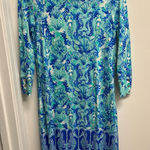 Lilly Pulitzer  Blue and Green Floral Top Photo 0