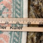 Vintage Women Large Knitted‎ Cardigan Vest Embroidered V Neck Floral Spring Pink Photo 3