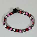 Daisy Black White Red Pink  Daisies Beaded Floral Handmade Bracelet Jewelry 🌸🌺 Photo 0