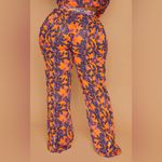 Pretty Little Thing NWT Plus Orange Beach Flares Floral Tropical Womens Size US 16 Photo 3