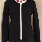 Liz Claiborne Black & Cream Top & Jacket Set Sz M. Pull Over Jacket Front Zip. Photo 0