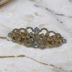 Bridal hair clip gold rhinestone‎ NeW fancy elegant accessories Photo 4