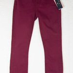 New! Jen 7, 7 for all mankind dark burgundy skinny legging ankle jeans, size 0 Red Photo 0