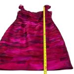 Theia Silk Pleated Ruffle Jewel Tone Sleeveless Sheath Bandage Dress Size 12 Red Photo 6