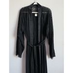Soma  Womens Black Cool Nights Belted Exquisite Romantic Robe Lace Detail Sz L/XL Photo 8