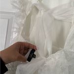 Lulus Uniquely Delightful White Textured Patchwork Backless White Midi Dress NWT Size L Photo 11