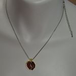 Pomegranate CZ Garnet Necklace / Pendant on Chain Red Photo 1