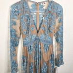 For Love & Lemons NWT Temecula Maxi Dress in Rainsong Light Blue Size XS Photo 3