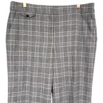 Loft  Plaid Wide Leg Crop‎ Pants Gray Pink Size 14P Career Casual Office Preppy Photo 3
