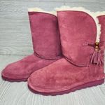 BEARPAW Marianna Suede Tassel Boot with NeverWet technology shoes 10 wide maroon Photo 2