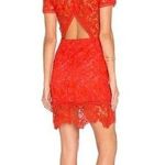 Lovers + Friends  Mon Amor Red Lace Overlay Mini Dress - Size Medium Photo 1