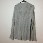 Princess Polly Cable Knit Sweater Distressed Hem Oversized Gray S/M (234) Photo 6