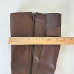 Ralph Lauren  Wide Calf Brown Leather Knee High Boots Zipper Women’s Size 8.5 B Photo 8