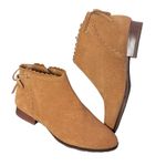 Jack Rogers Charlotte Suede Leather Ankle Boots Size 7 Booties Waterproof Bow Photo 0