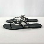 Jack Rogers Georgica Jelly Plastic Flip Flop Sandal in Black White Size 10 Photo 6