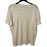 Sold Out NYC 100% Linen Cream The Linen Perfect Tee Shirt Top Size Small Photo 3