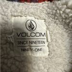 Volcom  Sherpa Lined Flannel Button Down Women's Size Small 10 Plaid Shacket Photo 3