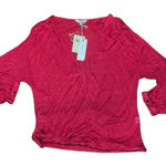 Lucky Brand Women's NWT  soft red wrap long sleeve top fall extra small holiday Photo 0