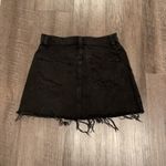 Madewell  distressed denim skirt in black Photo 1