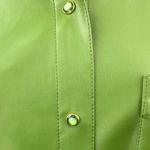 We Wore What Women's Green Faux Leather Vegan Shacket Jacket Shirt Top Size M Photo 7