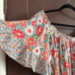 easel  | Boho Floral Off-Shoulder Mixed Print Tiered Swing Midi Dress | Small Photo 3