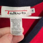 Talbots Vintage Sweater Vest Red Navy Photo 9