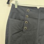 J. McLaughlin ‎ Hastings Pants 4 NWT $178 Skinny Button Sailor Black Solid Stretch Photo 1