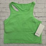 Lululemon  NWT Ebb To Street Cropped Workout Tank in Scream Green Light 12 Neon Photo 2