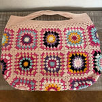 Granny Square Crochet Purse Pink Photo 0