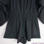 Free People New ‎ Movement Black Tracksuit Shorts Romper Long Sleeves, M Photo 11