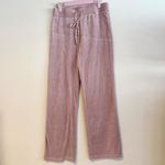 NY & Co Velour Lounge Matching Track Suit Full Zip Hoodie Wide Leg Pale Pink S Photo 4