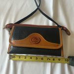 Dooney & Bourke Vintage  Black & Brown Fold Over Leather Crossbody Shoulder Bag Photo 7