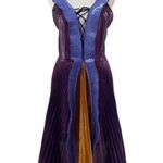 Delfi Collective Metallic purple block color Lace Up Dress medium made in USA Photo 1