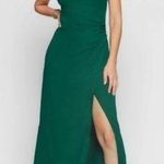 Reformation  Dress Ledger Maxi Chiffon High Neck in Sycamore Green size 2 UB Photo 0