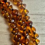Vintage Baltic Amber Necklace with Tassel Pendant Brown Photo 5