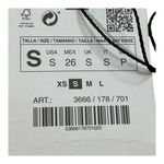 ZARA  Ruffle Poplin Blouse Smocked Cropped Top Rust Orange Women Size‎ Small NWT Photo 10