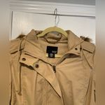 a.n.a NWT  Size S Khaki Tan Zip Up Adjustable Utility Jacket Removable Fur Hood Photo 1