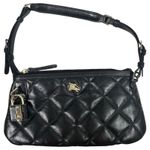 Burberry Black Quilted Lambskin Leather Small Manor Pochette Shoulder Bag NEW Photo 0