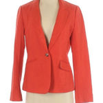 Pim + Larkin  Orange Classic Blazer Jacket Career Womens S Fall Classic Preppy Photo 0