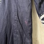 Tory Burch Linen Odelia Contrast Time Navy Blue White Tunic Dress Womens Size 2 Photo 2