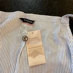 Elegant Striped Blue and White Romper Size L Photo 5