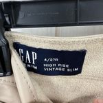 Gap  women’s 4/27 Cream Tan Faux Vegan Leather Pants Stretchy Photo 1