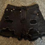 Buckle Black Jean Shorts  Photo 0