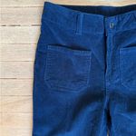 Vanessa Bruno Dompay Flare Pants in Navy Blue Corduroy Size 36/ US 4 Photo 4