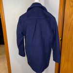 Maeve  Anthropologie XS Pea Coat Double Breasted Wool‎ Blend Navy Blue Classic Photo 3