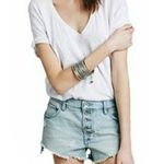 Free People Runaway Jillian Slouch Button Fly Distress Cutoff Jean Shorts Sz 27 Photo 1
