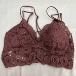 PINK - Victoria's Secret Victoria’s Secret VS PINK mauve dusty rose lace Bralette Photo 0