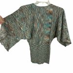 Emma James Emma E James Metallic Multi Color Knitted Winged Sleeve Sweater Size Small Photo 2